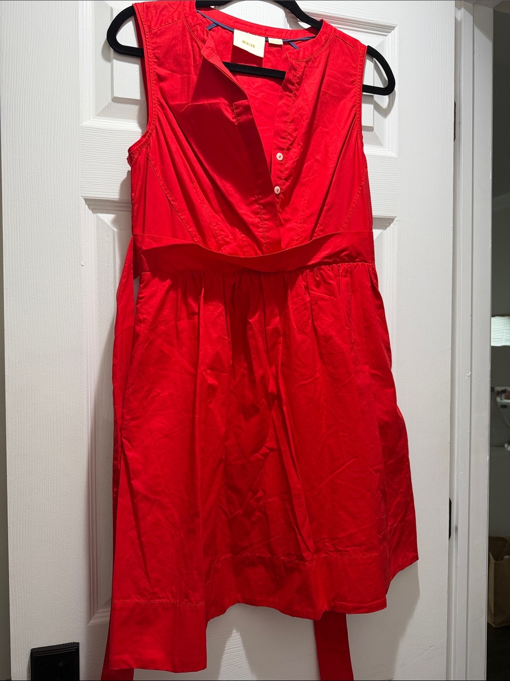 Maeve Sleeveless V-Neck Red Mini Dress